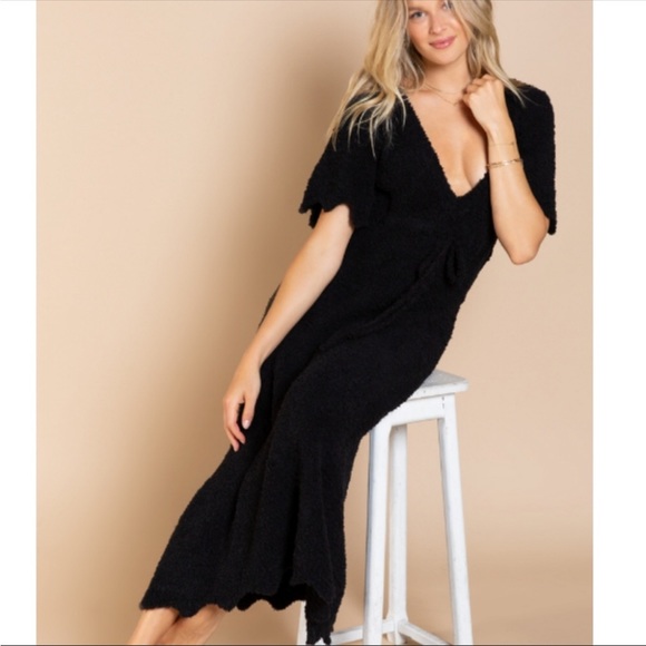 POL - Black Long Sweater Dress - Picture 3 of 8